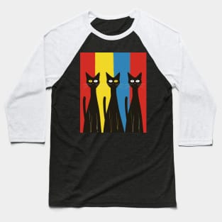 Mid-Century Modern CAT Shelves Baseball T-Shirt